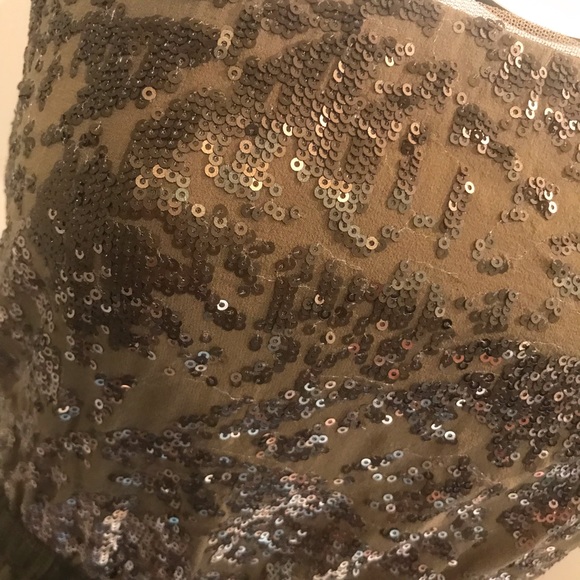 BCBG Maxazria Gold Sequin Strapless Dress NWT - Picture 7 of 7